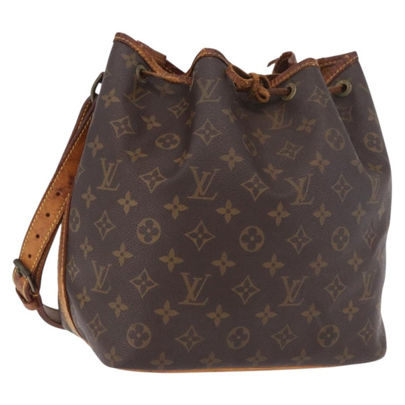 LOUIS VUITTON Monogram Petit Noe Schoudertas M42226 LV Auth 187844