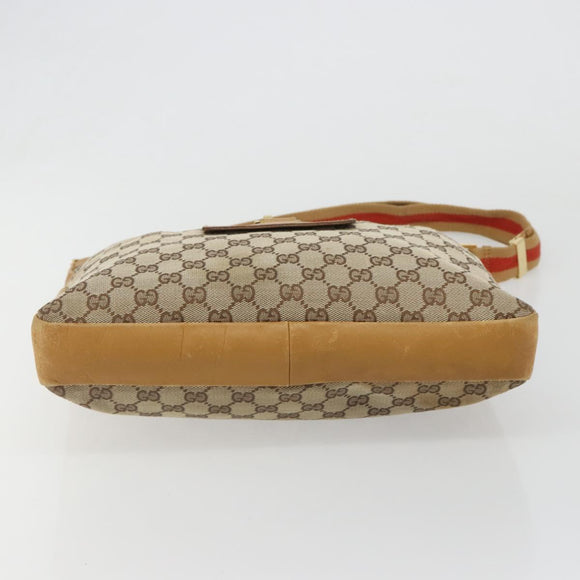 GUCCI GG Canvas Sherry Line Jackie Shoulder Bag Beige Gold 001 4094 Auth 187848