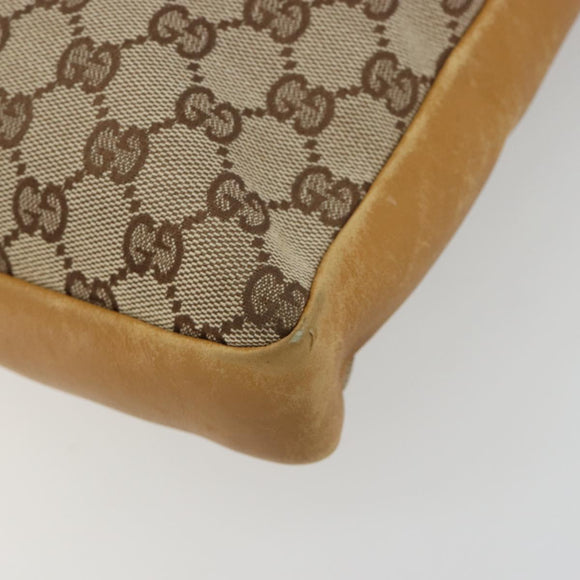GUCCI GG Canvas Sherry Line Jackie Shoulder Bag Beige Gold 001 4094 Auth 187848