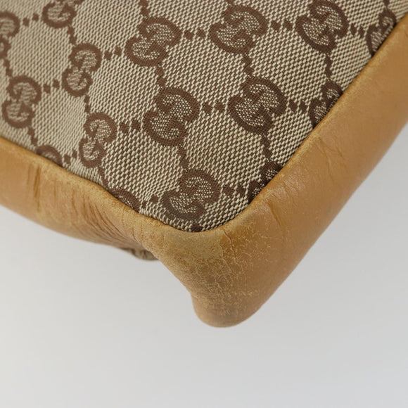 GUCCI GG Canvas Sherry Line Jackie Shoulder Bag Beige Gold 001 4094 Auth 187848