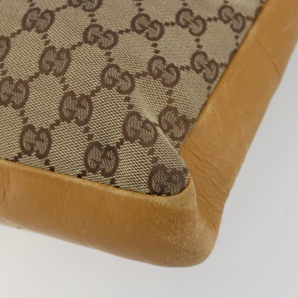 GUCCI GG Canvas Sherry Line Jackie Shoulder Bag Beige Gold 001 4094 Auth 187848