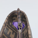FENDI Zucca Canvas Tote Bag PVC Black Brown Auth 187849-17