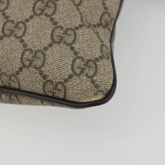 GUCCI GG Supreme Shoulder Bag PVC Beige Gold 295257 Auth 187850