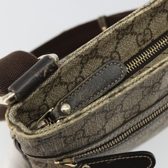 GUCCI GG Supreme Shoulder Bag PVC Beige Gold 295257 Auth 187850