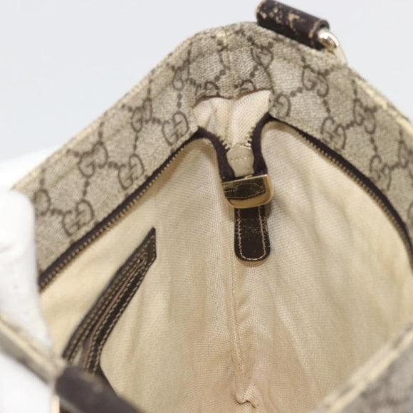 GUCCI GG Supreme Shoulder Bag PVC Beige Gold 295257 Auth 187850