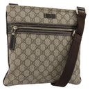 GUCCI GG Supreme Shoulder Bag PVC Beige Gold 295257 Auth 187850-1