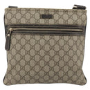 GUCCI GG Supreme Shoulder Bag PVC Beige Gold 295257 Auth 187850-13