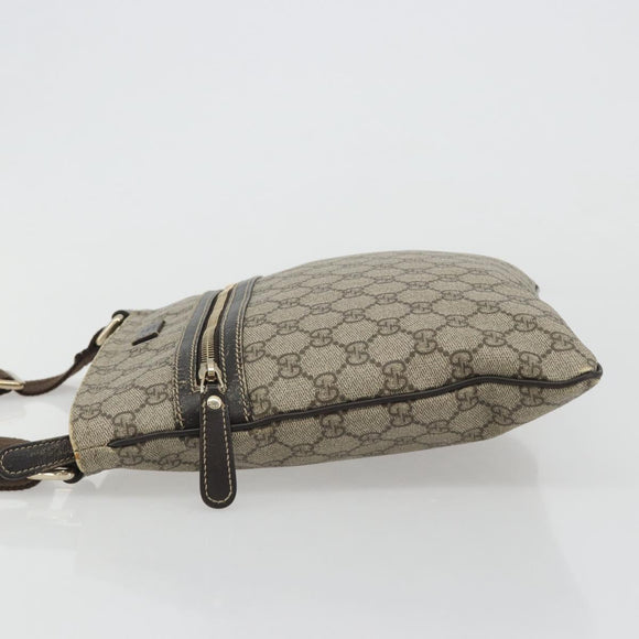 GUCCI GG Supreme Shoulder Bag PVC Beige Gold 295257 Auth 187850