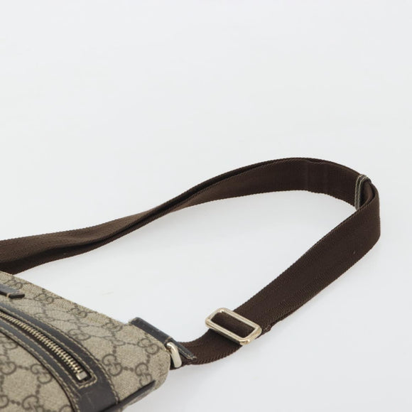 GUCCI GG Supreme Shoulder Bag PVC Beige Gold 295257 Auth 187850