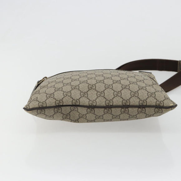 GUCCI GG Supreme Shoulder Bag PVC Beige Gold 295257 Auth 187850