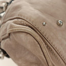 Chloe Paddington Hand Bag Leather Beige Silver Auth 187855V-8