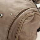 Chloe Paddington Hand Bag Leather Beige Silver Auth 187855V-15
