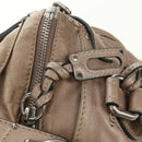 Chloe Paddington Hand Bag Leather Beige Silver Auth 187855V-19