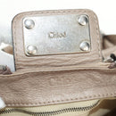 Chloe Paddington Hand Bag Leather Beige Silver Auth 187855V-20