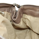 Chloe Paddington Hand Bag Leather Beige Silver Auth 187855V-21