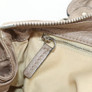 Chloe Paddington Hand Bag Leather Beige Silver Auth 187855V-23