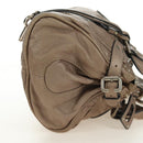 Chloe Paddington Hand Bag Leather Beige Silver Auth 187855V-4