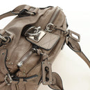 Chloe Paddington Hand Bag Leather Beige Silver Auth 187855V-6