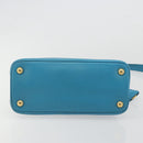 PRADA Handtas Saffiano leer 2-weg Lichtblauw Auth 187856A-5