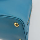 PRADA Handtas Saffiano leer 2-weg Lichtblauw Auth 187856A-18