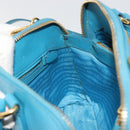 PRADA Handtas Saffiano leer 2-weg Lichtblauw Auth 187856A-23