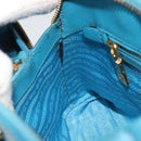 PRADA Handtas Saffiano leer 2-weg Lichtblauw Auth 187856A-24
