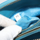 PRADA Handtas Saffiano leer 2-weg Lichtblauw Auth 187856A-11