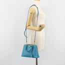 PRADA Handtas Saffiano leer 2-weg Lichtblauw Auth 187856A-29