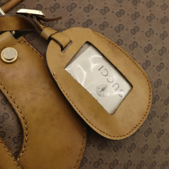GUCCI Micro GG Supreme Web Sherry Line Bag PVC Beige 010 58 1744 65 Auth 187858A