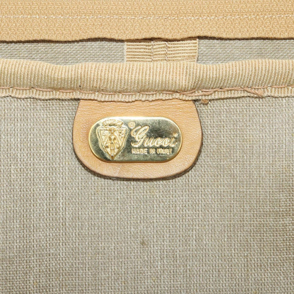 GUCCI Micro GG Supreme Web Sherry Line Bag PVC Beige 010 58 1744 65 Auth 187858A