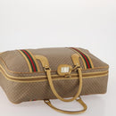 GUCCI Micro GG Supreme Web Sherry Line Bag PVC Beige 010 58 1744 65 Auth 187858A-6