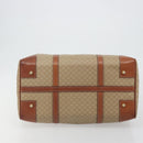 CELINE Macadam Canvas Boston Bag PVC Beige Gold Auth 187859-6