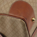 CELINE Macadam Canvas Boston Bag PVC Beige Gold Auth 187859-17