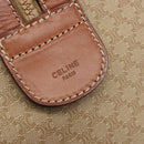 CELINE Macadam Canvas Boston Bag PVC Beige Gold Auth 187859-18