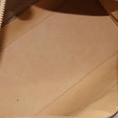 CELINE Macadam Canvas Boston Bag PVC Beige Gold Auth 187859-11