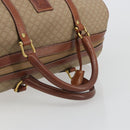 CELINE Macadam Canvas Boston Bag PVC Beige Gold Auth 187859-8