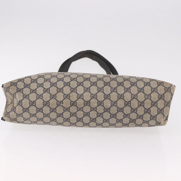 GUCCI GG Supreme Tote Bag PVC Navy Gold 39 02 061 Auth 187860