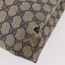 GUCCI GG Supreme Tote Bag PVC Navy Gold 39 02 061 Auth 187860-10