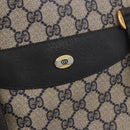 GUCCI GG Supreme Tote Bag PVC Navy Gold 39 02 061 Auth 187860-17
