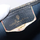 GUCCI GG Supreme Tote Bag PVC Navy Gold 39 02 061 Auth 187860-18