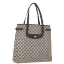 GUCCI GG Supreme Tote Bag PVC Navy Gold 39 02 061 Auth 187860-1