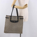 GUCCI GG Supreme Tote Bag PVC Navy Gold 39 02 061 Auth 187860-21