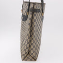 GUCCI GG Supreme Tote Bag PVC Navy Gold 39 02 061 Auth 187860-3