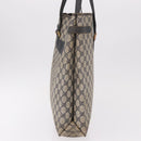 GUCCI GG Supreme Tote Bag PVC Navy Gold 39 02 061 Auth 187860-4