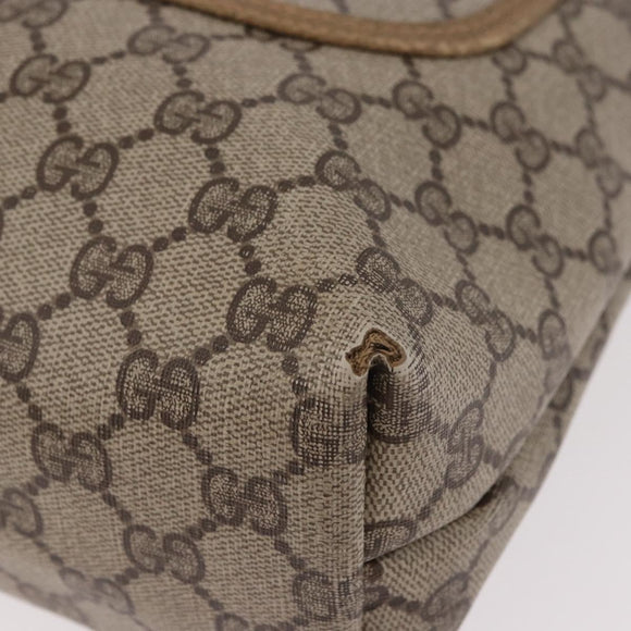 GUCCI GG Supreme Web Sherry Line Tote Bag PVC Beige 39 02 003 Auth 187861