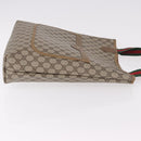 GUCCI GG Supreme Web Sherry Line Tote Bag PVC Beige 39 02 003 Auth 187861-3