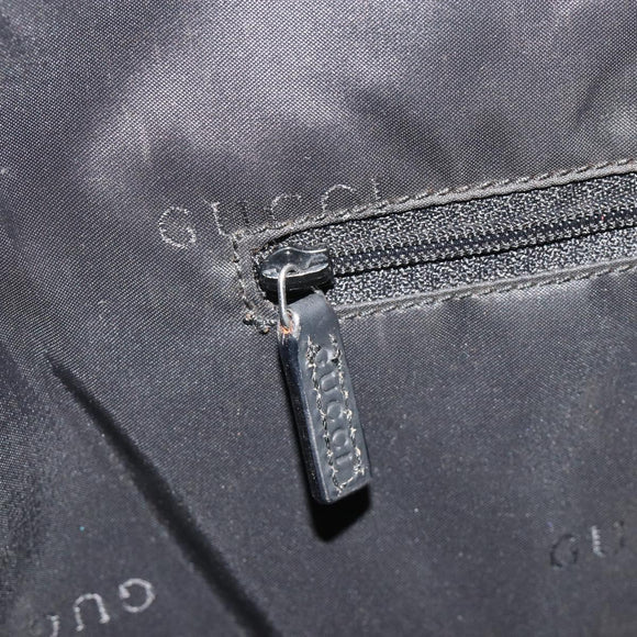GUCCI Shoulder Bag Leather Black Silver 001 3297 Auth 187862