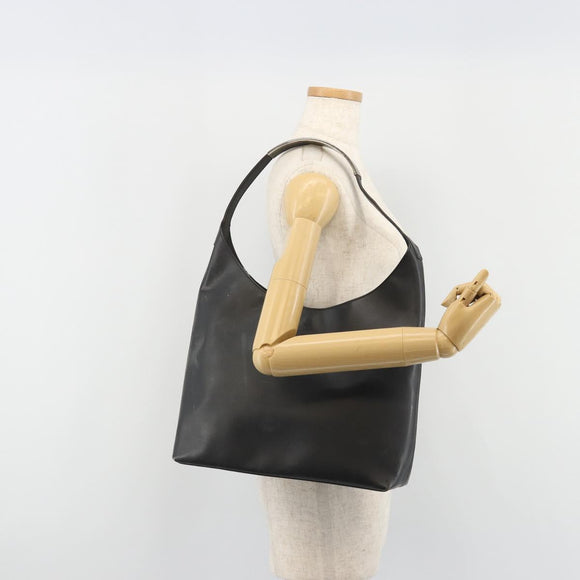 GUCCI Shoulder Bag Leather Black Silver 001 3297 Auth 187862