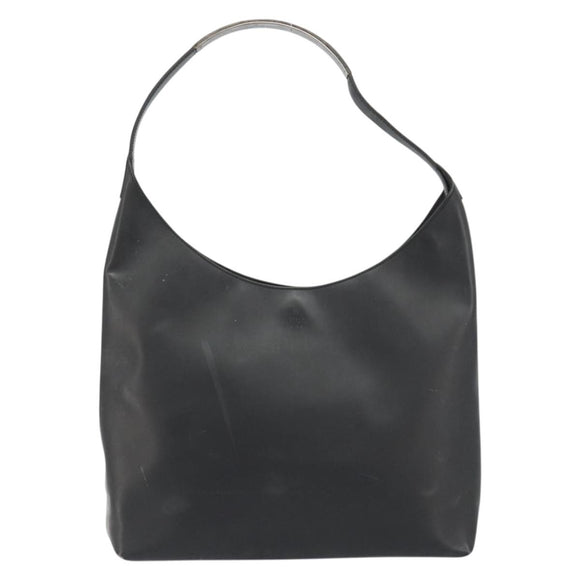 GUCCI Shoulder Bag Leather Black Silver 001 3297 Auth 187862