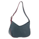 LOEWE Shoulder Bag Leather Green Silver Auth 187866A-1